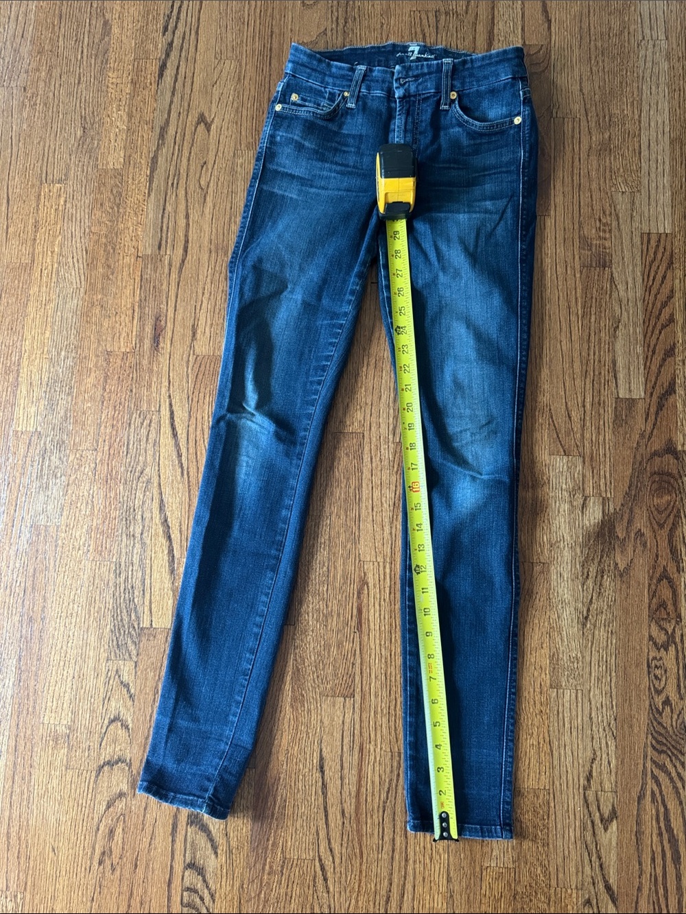 7 For All Mankind Dark Blue Skinny Jeans